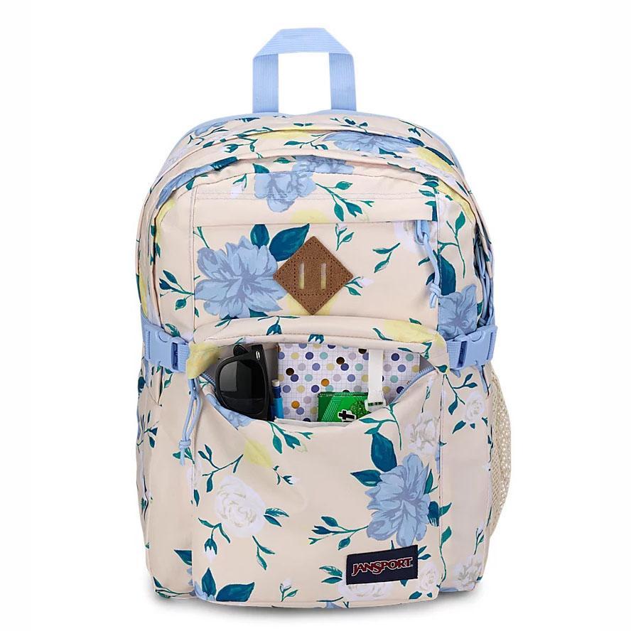 Sac à Dos Scolaire JanSport Main Campus Bleu Jaune | LYI-00279421